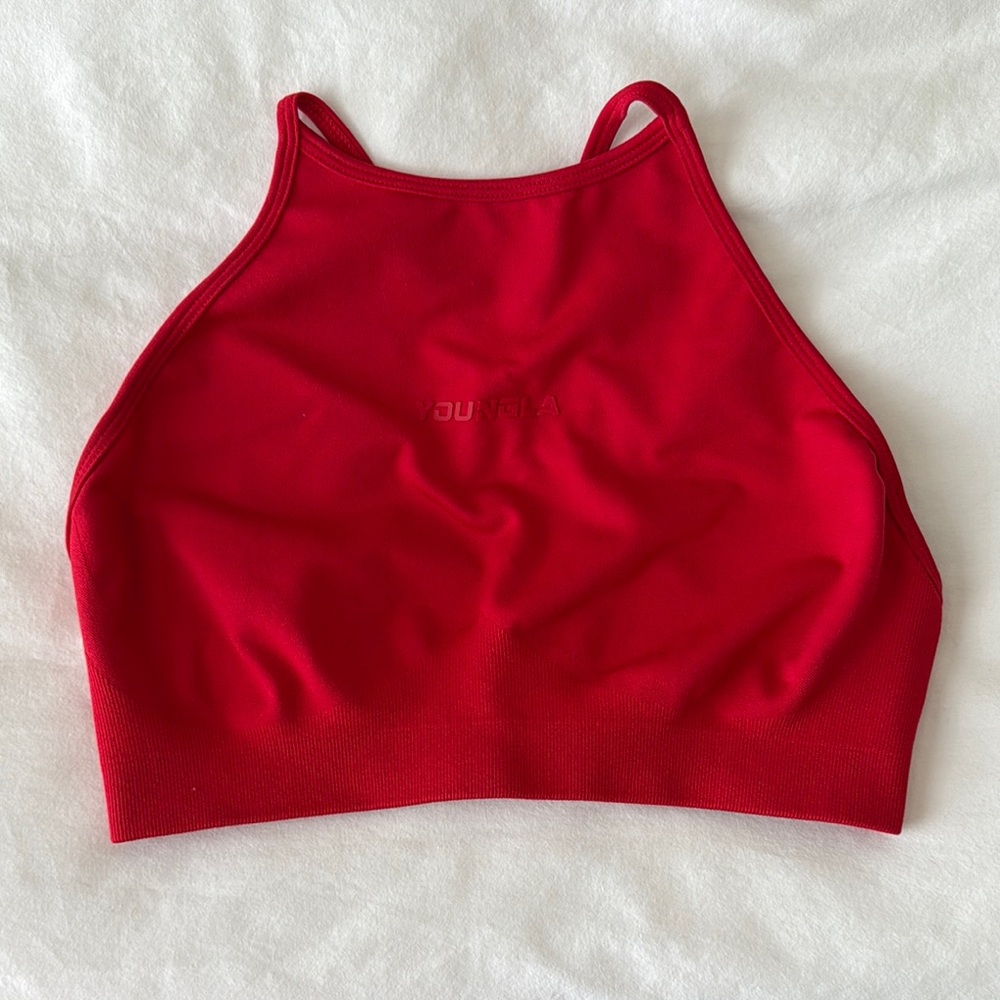 YOUNGLA Red Women's Sports Bra